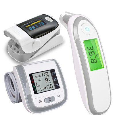 

Baby Thermometer Pulse Oximeter Wrist Blood Pressure Monitor Digital Infrared Thermometer Oximetro with Gift Box