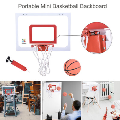 

Siaonvr Mini Basketball Hoop Over-The-Door Basketball Backboard Indoor Outdoor Sports