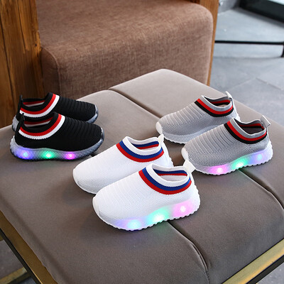 

Children Baby Boy Girl Shoes LED Light Luminous Fashion Sport Sneakers Casual Walkers Shoe