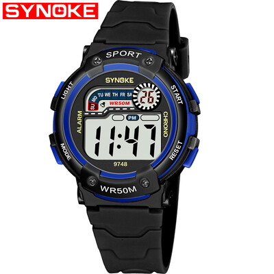 

SYNOKE 9748 Child Watch Sport Watch Luminous Alarm Digital Waterproof Wrist Watch kid Watch