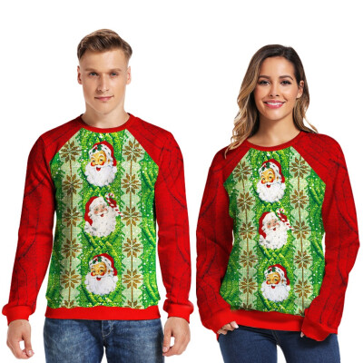 

Toponeto Couples New Autumn Winter Casual Long Sleeve Christmas Tops Blouse Sweatshirt