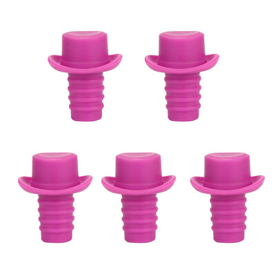 

Toponeto 5Pcs Hat Silicone Vacuum Bottle Stoper Liquor Outlet Wine Stop Bottle