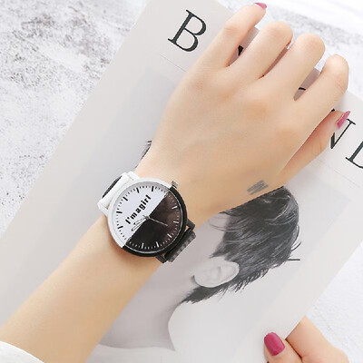 

Korean fashion belt watch female student trend mens belt watch ladies watch mens couple quartz watch Im a boy