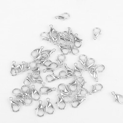 

50100pcs Metal Clasp Lobster Hook clip Necklace Buckle Jewelry Clasp