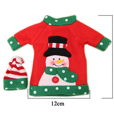 

Christmas Decorations Santa Claus Snowman Elk Embroidery Cartoon Bottle Set Wine Bottle Decoration