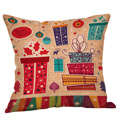

〖Follure〗Merry Christmas Pillow Cases Cotton Linen Sofa Cushion Cover Home Decor