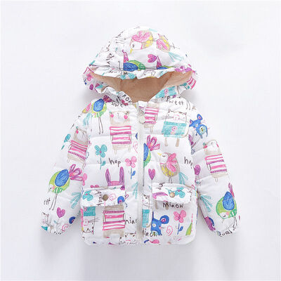 

2020 Autumn Winter Baby Girls Jackets Infant Outerwear Cotton Hooded Coats For Baby Jacket Baby Coat Newborn Baby Girls Clothes