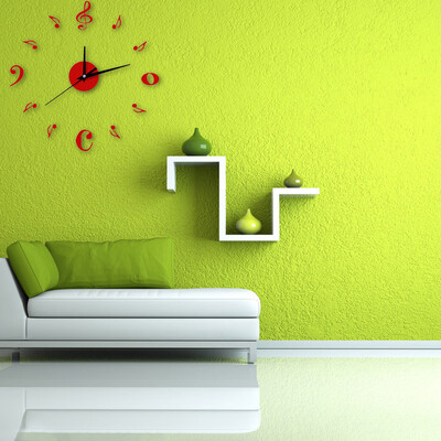 

Gobestart Acrylic Modern DIY Wall Clock 3D Mirror Surface Sticker Home Office Decor