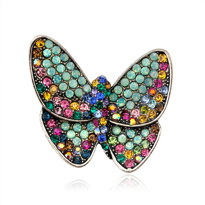

Fashion Women Butterfly Brooches Pins For Women Perfect Rhinestone Crystal Hijab Pins And Broaches colares Broches Pin