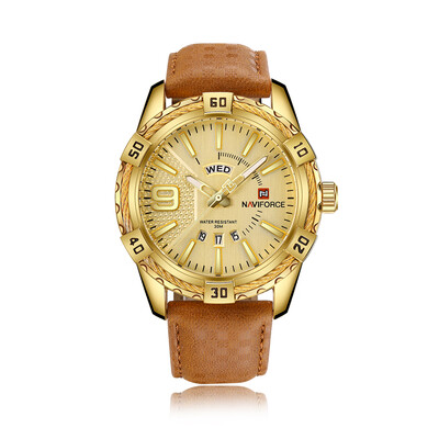

NAVIFORCE Fashion Causal Men Watches Quartz Male Watch 3ATM Water-resistant Luminous Wristwatch Calendar Time Display