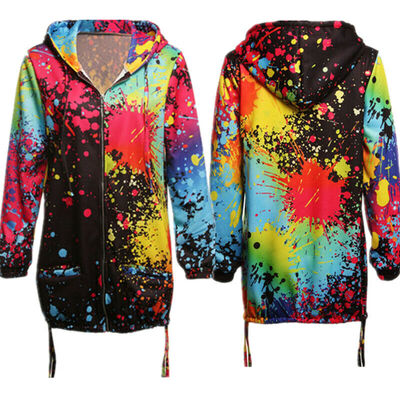 

Womens Long Sleeve Hooded Hoodies Sweatshirt Parka Jacket Coat Outwear Overcoat