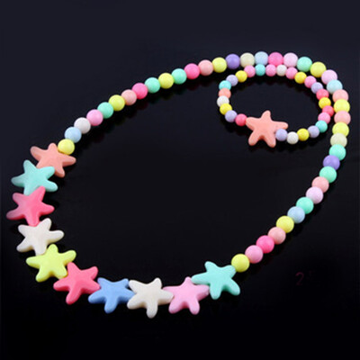 

Children Handmade Jewelry Sets Kid Baby Cute Bowknot Flower Necklace Bracelet