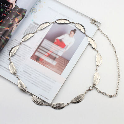 

Fashion Women Belt Hip High Waist Girls Gold Metal Chain Chunky Fringes Chain Waist Belt