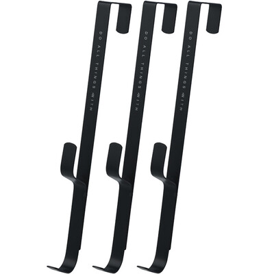 

Gobestart 3Pcs Behind The Door Iron Hooks Clothes Hat Scarf Storage Hangers