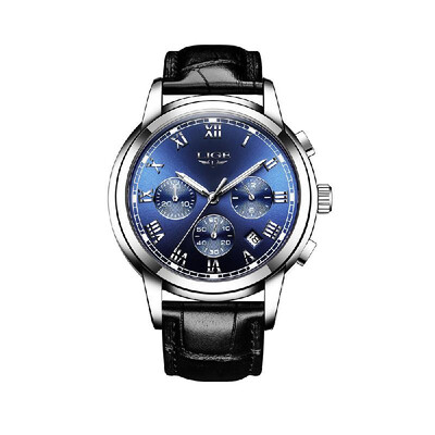 

LIGE 9810 Men Watch Quartz Business Simple Wristwatch Calendar Date Hour Minute Second Display Timer 3ATM Waterproof Fashion Casua
