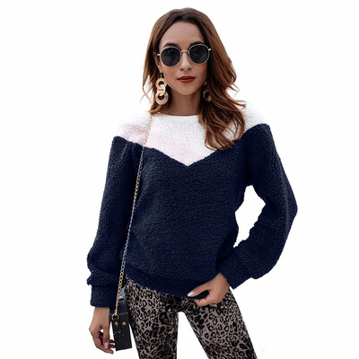 

New Autumn Fashion Women Long sleeve Fluffy Fleece Fur Outerwear Winter Warm Sweatshirt Coat Harajuku