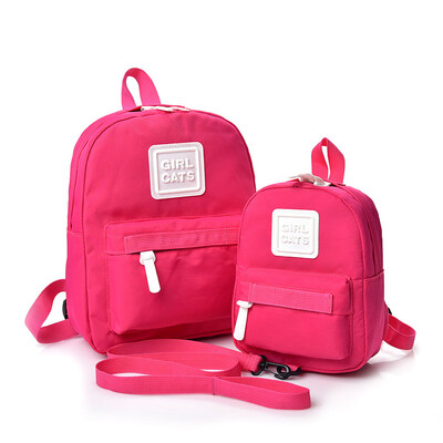

Tailored Cartoon Alphabet Student Backpack Casual Large Capacity Travel 2 Piece Set