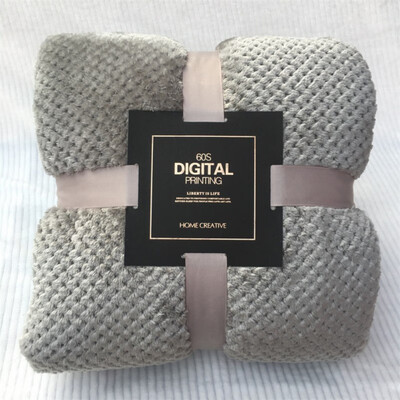 

Super Soft Blanket Flannel Aircraft Sofa Use Office Children Blanket Towel Travel Fleece Mesh Portable Car Travel Cover Blanket