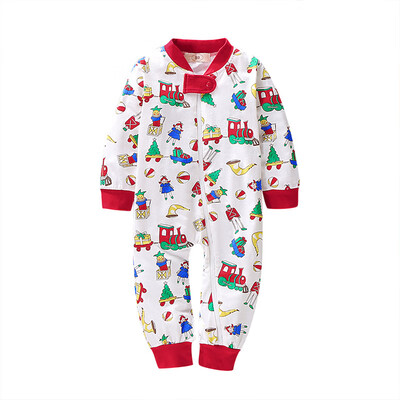 

Autumn Baby Clothes Infant Baby Girls Romper Long Sleeve Cartoon Print Rompers Kids Casual Bodysuit Jumpsuit Baby Christmas