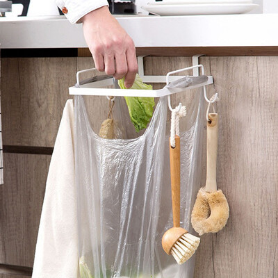

Toponeto Portable Kitchen Trash Bag Holder Cabinets Cloth Rack Towel Rack Black
