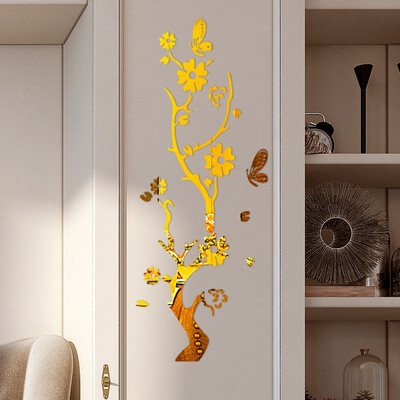 

Toponeto 3D Diy Plum Blossom Fashion Acrylic Wall Sticker Modern Stickers Decoration