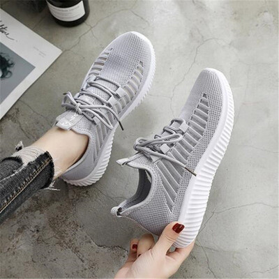 

DIWEINI White sneakers women Spring Summer Casual Shoes Breathable Mesh Flat Shoes Woman Trainers Shoes Tenis feminino F05