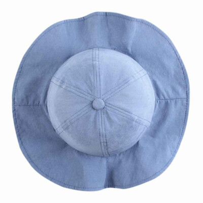 

Spring Baby Boys Girls Toddler Solid Print Bucket Hats Caps Reversible Sun Headwear New