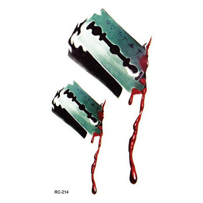 

Halloween Zombie Scar Tattoo with False Knot Blood Makeup Halloween Decoration Wound Scary Blood Injury Waterproof Sticker