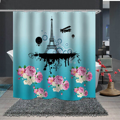 

〖Follure〗Popular Waterproof Shower Curtain With 12 Hooks Printed Bathroom 180x180cm