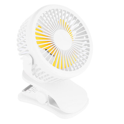 

Gobestart Portable USB Rechargeable Clip On Fan Night Light 360° Rotatable Desk Mini Fan