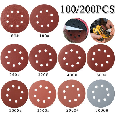 

100200pcs125mm Sanding Discs Pad 80-3000Grits Sanding Disc10 Kinds of Granular Brushed Sandpaper