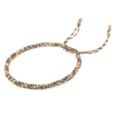 

Tibetan Buddhist Lucky Knot Bracelets & Bangles For Women Men Handmade Woven Rope Amulet Bracelet Jewelry Gifts