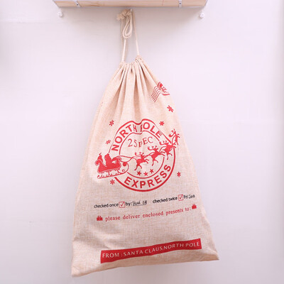 

Christmas Sack Deer Drawstring Candy Bag Christmas Decorations For Santa Gift Bag