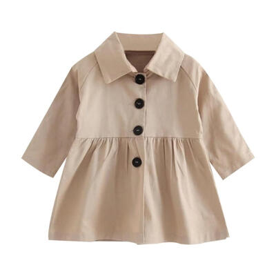 

Autumn Toddler Baby Girl Outerwear Solid Print Coats Kids Jackets Clothes Warm Tops 3-8T