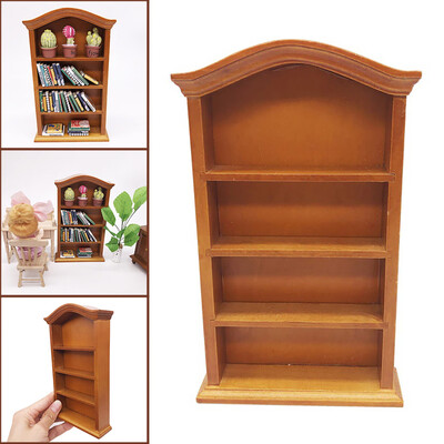 

YIWULADollhouse Furniture Mini Bookshelf Miniature Living Room Kids Pretend Play Toy