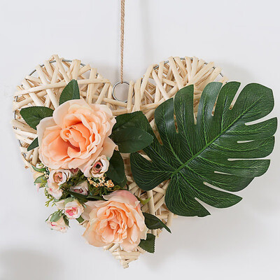 

Home Living Room Handcrafted Hanging Wall Decor Artificial Plant Flower Wedding Backdrop Home Accessories Plantas Artificiais