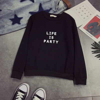 

Casual Women Hoodies Sweatshirt 2018 Winter Autumn Harajuku Letter Print Long Sleeve Pullovers