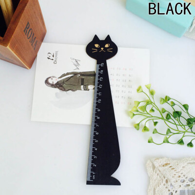 

Cartoon Cat Shape Gift Wood Ruler Straight Ruler Cute School Supplies Stationery for Kids Straight Ruler