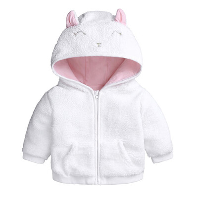 

Baby Winter Coat Infant Plus Velvet Thick Cotton Jacket 2018 New Boys Girls Hooded Jacket Outerwear Baby Clothing 0-18M