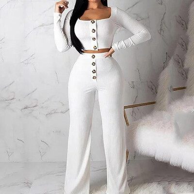 

Tailored Womens Fashionable Long-Sleeved Cardigan Slim Body Button Casual Suit