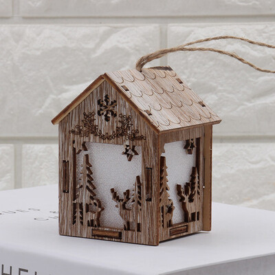

Toponeto Christmas Ornaments Glowing Cabin Hotel Bar Window Display DIY Christmas tree