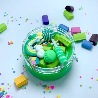 

〖Follure〗Rainbow Charms Clear Slime Beautiful Color Lollipop Slime Kids Relief Stress Toy