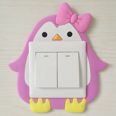 

Cute Cartoon 3D Animal Fluorescent Wall Silicone On-off Switch Stickers Kids