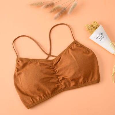 

Seamless Women Bras Solid Color Cross Beauty Back Bottom Wrapped Chest Sexy Tube Top Wire Free Anti-light Girl Underwear