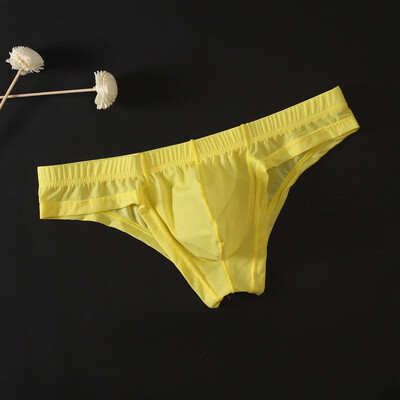 

Mens Bulge Pouch Knickers Thongs Underwear Low Rise See Through Lingerie Briefs