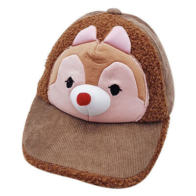 

Winter Boys Girls Cartoon Print Baseball Cap Children Tennis Casual Hip Hop Sun Corduroy Caps