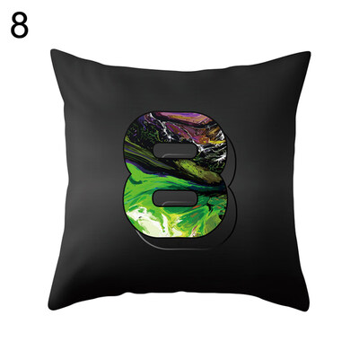 

Colorful Number Figure Pillow Case Cushion Cover Sofa Bed Car Cafe Office Decor