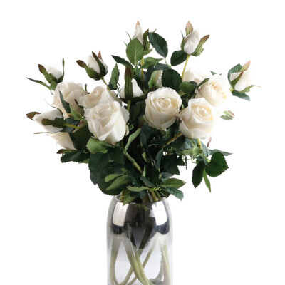 

Artificial Silk Rose Flowers Fake Flower Stem For Home Decor Indoor Wall Garden DIY Decorations Photography Props