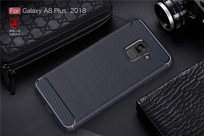

BONGEM Samsung Galaxy A8 Plus Case with Flexible&Durable Shock Absorption with Carbon Fiber Design