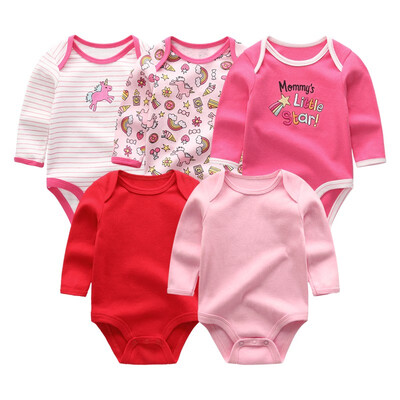 

Kiddiezoom Unicorn Baby Clothing Sets 5Pcs Rompers Babywear Bodysuits Baby Boys Clothes Newborn 0-12M Cotton Baby Girls Clothes